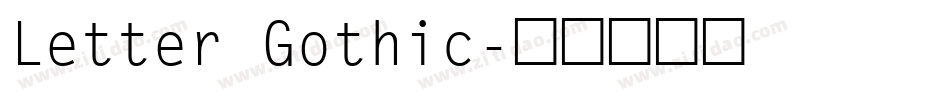Letter Gothic字体转换